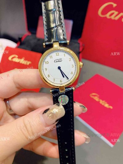 Best Quality Replica Cartier Watches Ronde Quartz watches 30mm Yellow Gold Case